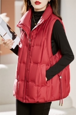羽绒服马甲女外穿坎肩2025秋冬季新款马夹洋气轻薄白鸭绒背心外套，女装马甲，丽影随形