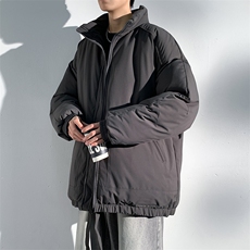 现货冬季美式休闲加厚雪山外套夹克立领纯色三防户外工装棉服，男装夹克，电商A486-1