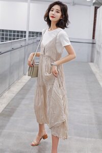 2021年夏季套装套裙潮流舒适简约中长款图片