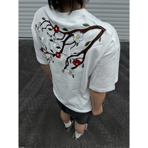 M660-P35推荐#原版前后刺绣休闲宽松短袖T恤图片