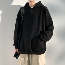 秋季现货纯色宽松二开卫衣男DSA157B-W6997-特P45，男装卫衣，电商A157B