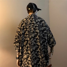 夏季新款宽松复古港味设计感小众花衬衫ins痞帅休闲衬衣男~C576，男装衬衫，星座601-2