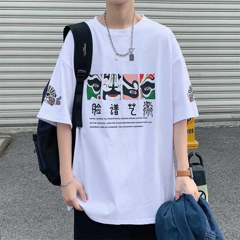 ！2021夏季新款纯棉男士风短袖T恤潮流半袖体恤T2152P28图片