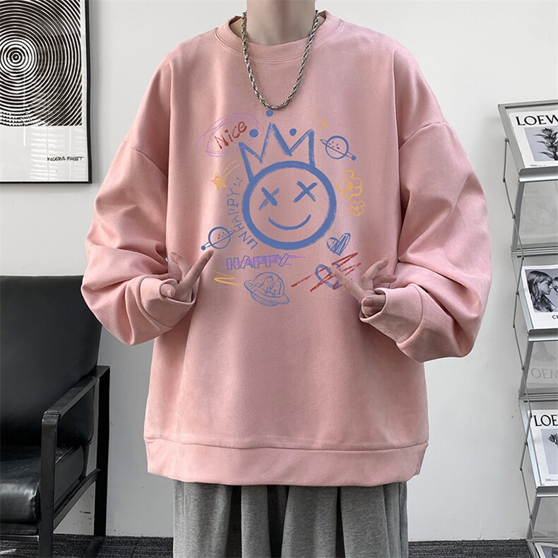 麂皮绒卫衣男大码重磅长袖t恤男JW81180-P35,男装卫衣,电商A040