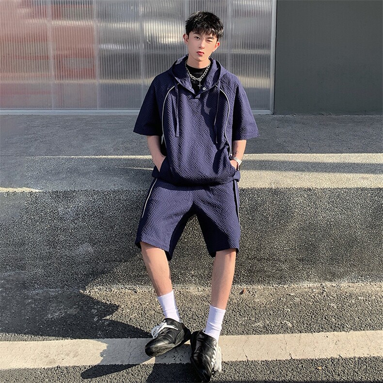 新款休闲短袖套装图片