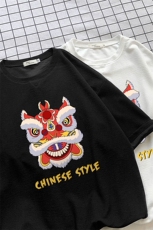 Q11185-P30春夏季七分袖t恤男大码五分袖男短袖中袖小清新，男装T恤，电商A040