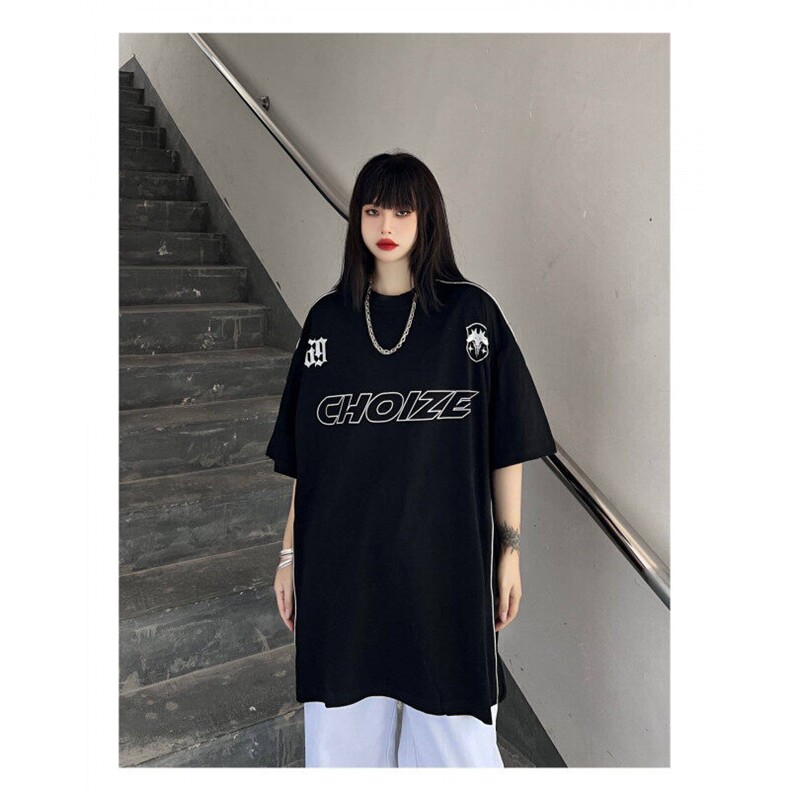 美式高街重磅短袖t恤女夏季潮牌2025新款设计感小众复古欧美上衣,男装T恤,星座506A