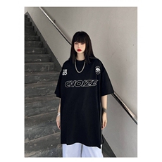 美式高街重磅短袖t恤女夏季潮牌2025新款设计感小众复古欧美上衣，男装T恤，星座506A