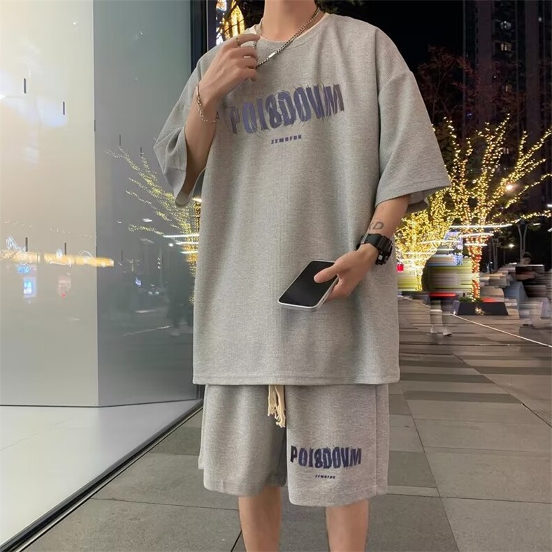 男潮流休闲套装宽松套装运动套装U40P40,男装休闲套装,星座1116-2
