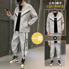 立领夹克一套搭配帅气青少年潮流工装卫衣套装男机能开衫D01P70，男装套装，电商B226-2（原B217-2）