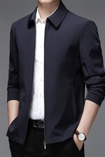 男装立领夹克男2023春季新款中青年男装商务免烫外套JHL9788-P120,男装夹克,电商B212（原钱塘6029）