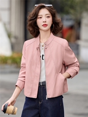 2026年春季新款现货时尚潮流皮衣外套机车服女装，女装皮衣，臻衣坊
