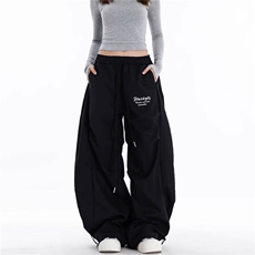 美式街头褶邹弯刀裤男女2026春季新款设计感宽松阔腿拖地休闲，男装休闲裤，星座218-1（原230）