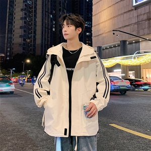 港风上衣拼接夹克宽松落肩拼色冲锋衣外套 JK832 P78图片