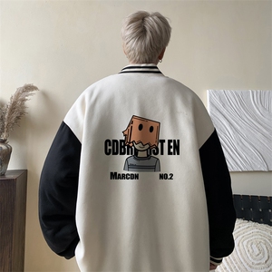！棒球服棉衣男棉衣男士棉服男冬季棉袄外套男BJM466-P90,雾霾蓝半大棉服搭配图片