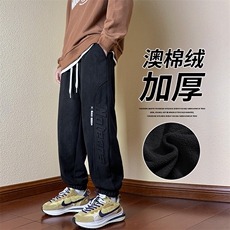 2024冬季新款木地板加绒加厚宽松束脚休闲运动裤K253-P45控78，男装休闲裤，星座914-3