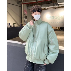 廓形宽松短款飞行员棉服夹棉冬季保暖夹克立领情侣外套MF326-P116，男装夹克，星座412-2