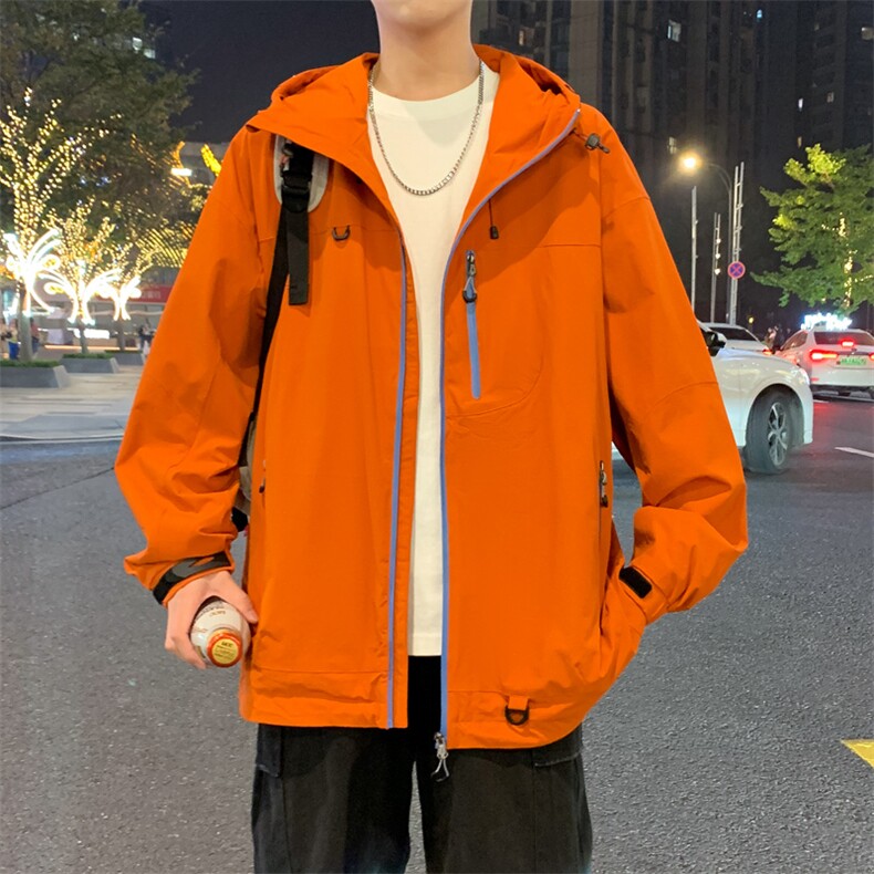 新款港风风户外夹克男连帽烫金返光冲锋衣外套A157B-J2512-特P80,男装夹克,电商A157B