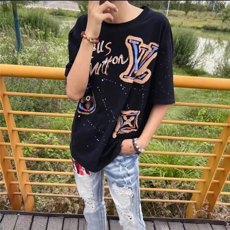 1506-1/KCT1011/P43冬季网红同款红蓝亮片AM破洞牛仔裤男女百搭,男装牛仔裤,星座1506-1