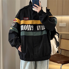 A710-P68小众设计感棒球服外套男春秋季美式复古撞色飞行员夹克，男装夹克，星座512-6