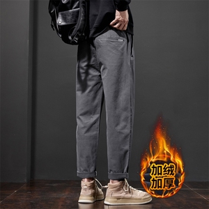 特批锥形休闲裤男士新款潮牌复古宽松九分直筒裤J822-P48/加绒P55图片