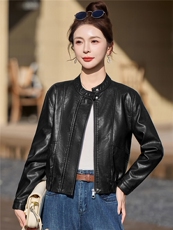 2026年春季新款现货时尚皮衣小外套经典女装，女装皮衣，臻衣坊