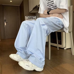 港风秋季新款伞兵裤褶皱设计感速干百搭高街宽松休闲裤K5581-P23图片