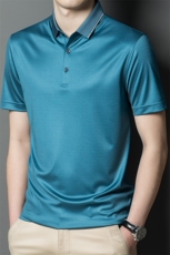 短袖t恤男士翻领polo衫男士高端薄款冰丝体恤衫中青年男装，男装T恤，电商B212（原钱塘6029）