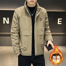 加棉加厚秋冬大码工装外套男士帅气立领夹克时尚棉服ZY802-P65，男装夹克，星座310B-3