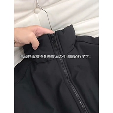 现货冬季美式休闲加厚雪山外套夹克立领纯色三防户外工装棉服，男装夹克，电商A486-1