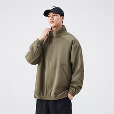 新款中性风户外夹克男立领纯色上衣冲锋衣外套DSA157B-JK7822-P60，男装夹克，电商A157B