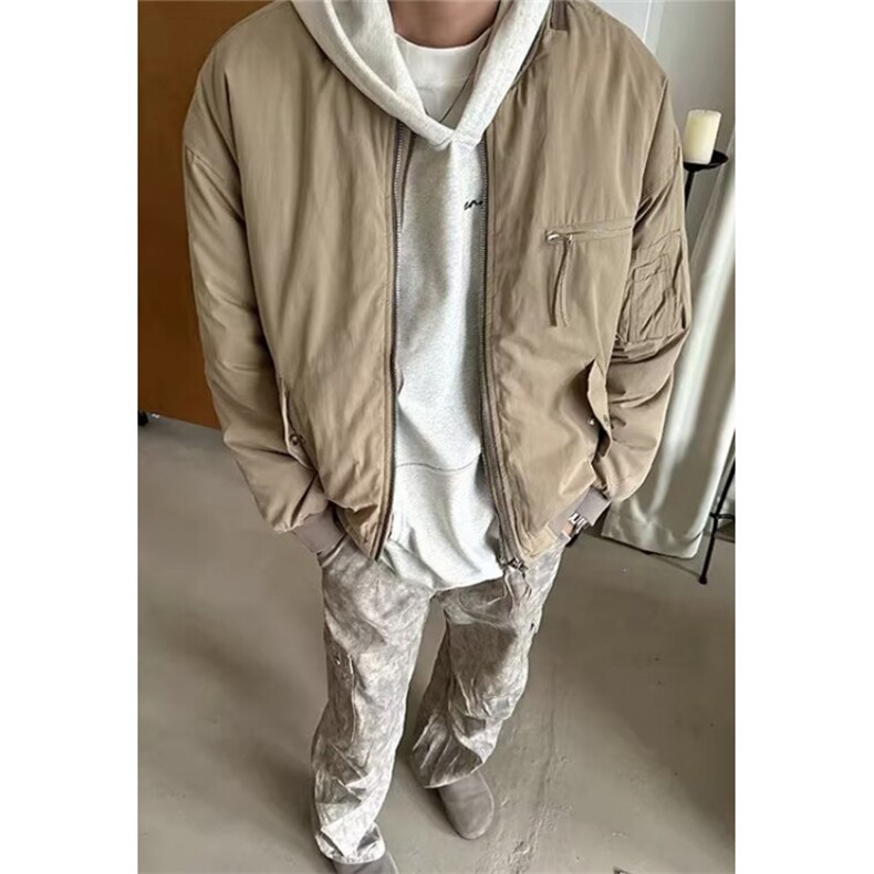 春秋季新款潮牌痞帅高端外套棒球服男工装夹克 JK04图片