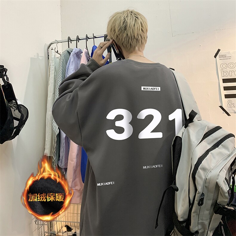 抖音供货、复合重磅加绒现货圆领卫衣宽松D223A-JR-YL2393-特P33,男装卫衣,电商019-1