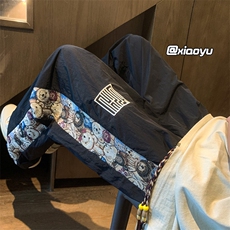 XZ616早秋季新款风小熊拼接刺绣休闲裤TY893M-5XL特P25控48，男装休闲裤，星座512A（原616）