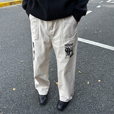 美式休闲裤男士韩版潮流高街帅气印花2026春季ins长裤K6110-P51，男装休闲裤，星座412-2