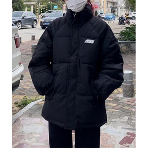 百搭羽绒棉衣女冬季新款简约黑色棉服小个子宽松棉袄外套 M6066图片