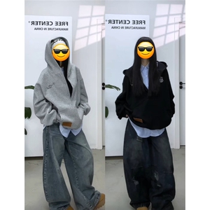视频截图慎用!图片只做展示大货已到美式大V领连帽卫衣WY78069P65图片