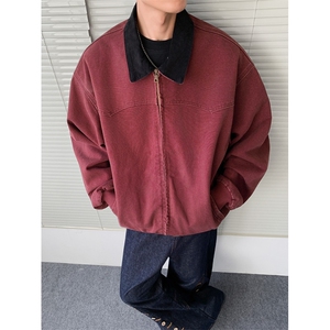 加绒牛仔棉服男冬季棉衣外套羊羔绒加厚毛领保暖外套MY1308-P118图片