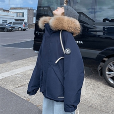 【升级款】派克服工装羽绒棉服oversize面包服外套Y902-P110网图，男装棉衣，电商B245
