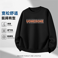 1506-1/WHC40021/P39冬季圆领卫衣男士宽松秋冬上衣长袖打底衫，男装T恤，星座1506-1