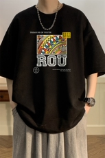 麂皮绒短袖t恤男大码半袖男酒店风JD82370-P25，男装T恤，电商A040