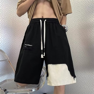 工装短裤男士夏季潮牌宽松破洞休闲美式复古五分裤子DK06040-P38