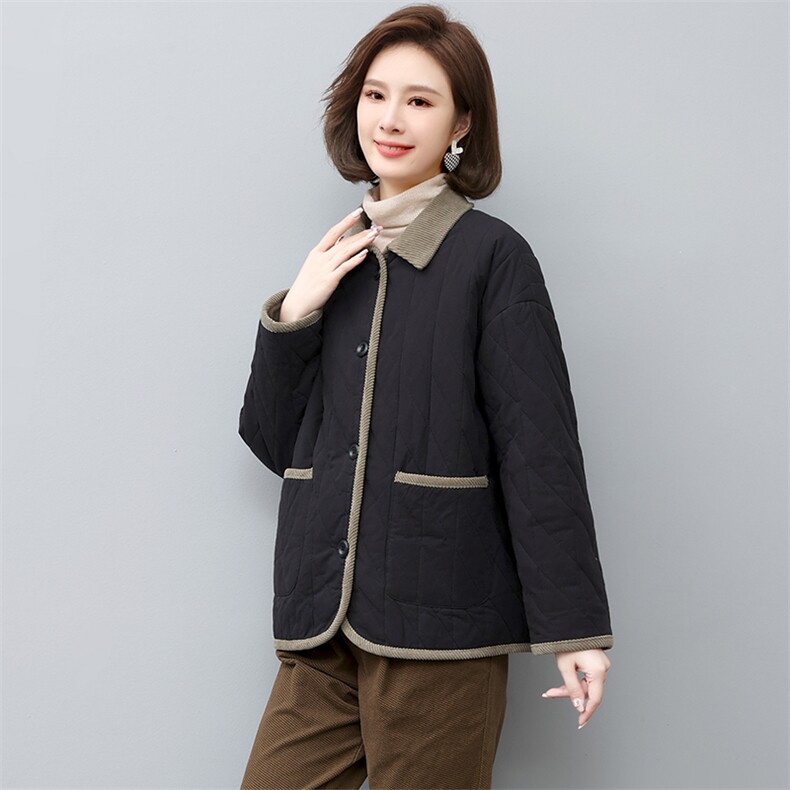 棉衣棉服女2022新款冬季中年妈妈冬季棉袄夹棉外套,女装棉衣/棉服,忆绮罗