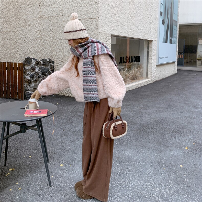 新款2026冬季新款韩系小个子毛毛外套7831-P195-K288,女装短外套,2C057