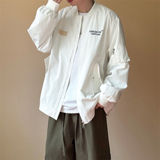 现货主推秋季休闲工装夹克外套男日系潮男棒球服A351-JK020-P95，男装夹克，电商A351