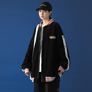 20年秋冬新款休闲织带印花灯芯绒棒球服DSB293-A776-P90控125图片