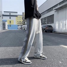 美式ins炸街运动裤男宽松垂感休闲长裤品质织带裤K0255P40，男装休闲裤，星座1116-2