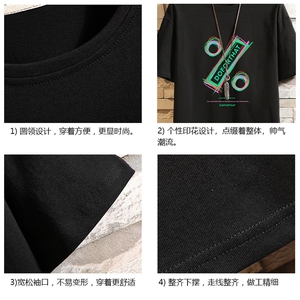 DX17171-P20 纯短袖t恤男大码半袖打底衫宽松体恤衫 砖墙挂拍图片