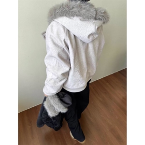 羊羔绒毛棉袄男士冬季2025新款加厚加绒连帽棉衣冬装情侣棉服外套图片
