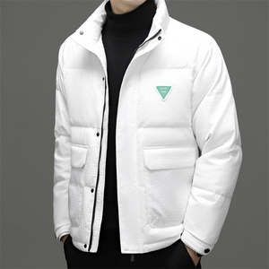 男士商务休闲立领羽绒服2023年新款中年冬季加厚保暖白鸭绒外套男,男装羽绒服,电商B212（原钱塘6029）